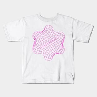 pink star grid Kids T-Shirt